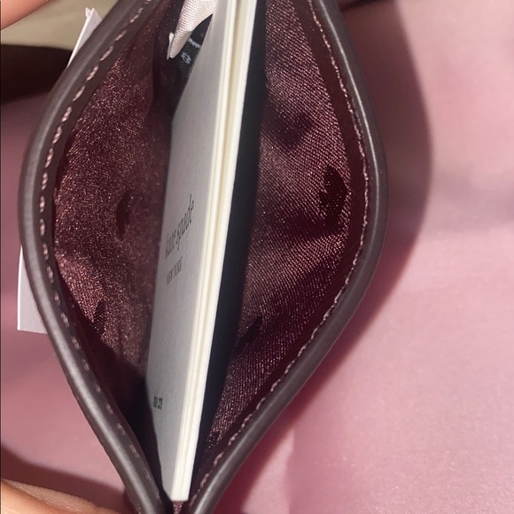 Kate Spade Pink Plaid Card Holder - Picture 3 of 4